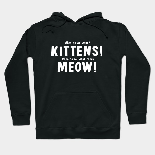 What do we want? Kittens! Hoodie by sewwani